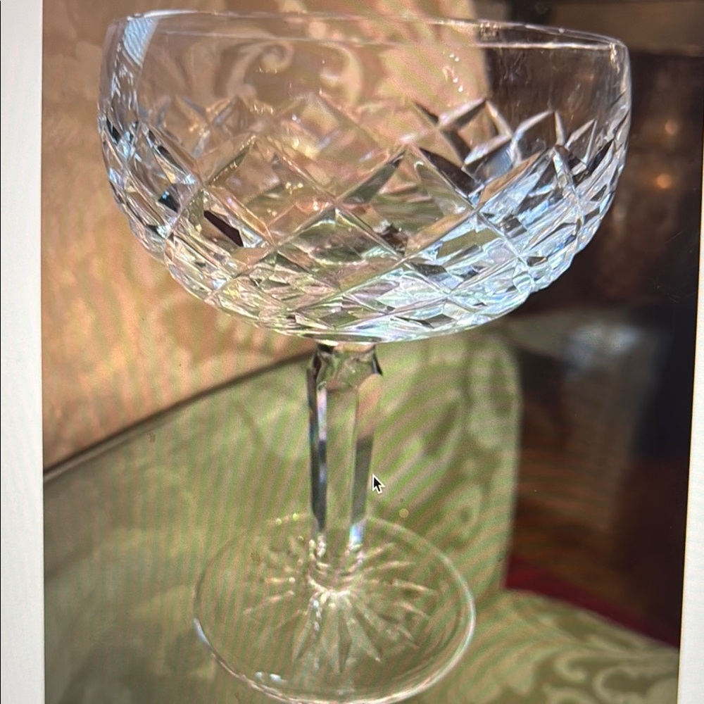 Waterford Crystal Comeragh Champagne Sherbet Glass 5.25” tall